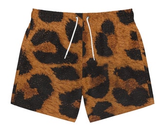 Leopard Print Swim Trunks - Etsy