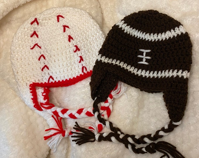Sports crochet hats