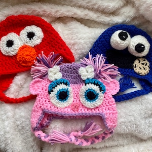 Cartoon crochet hats