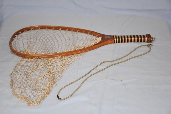 Trout Net Wooden Frame Ed Cummings 1940's Vintage -  Canada