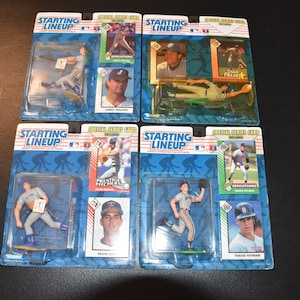 Kenner Starting Lineup Lot of 4 Baseball Figures 1993.  Includes a Trading Card and an additional Special Trading Card.