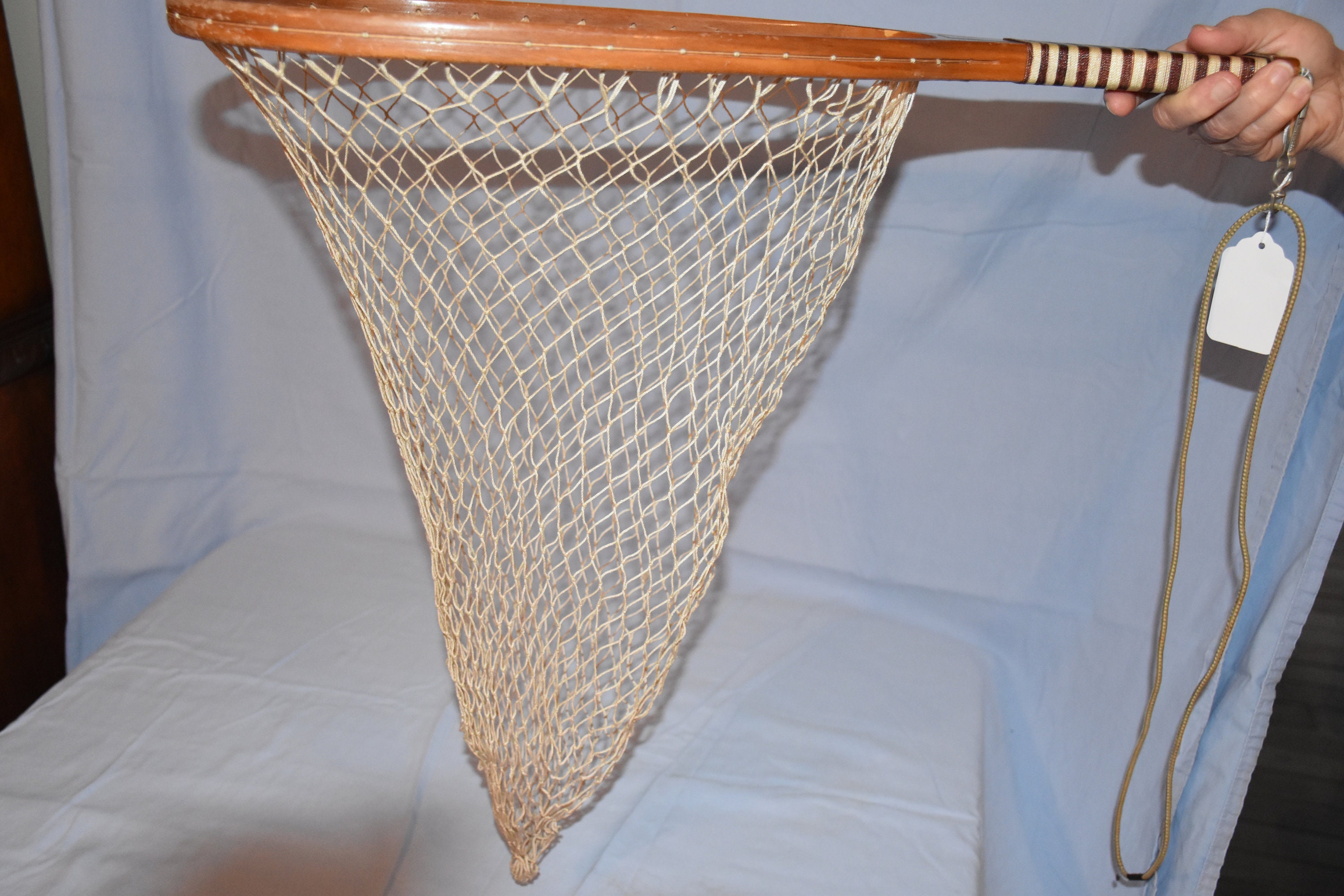 Trout Net Wooden Frame Ed Cummings 1940's Vintage -  Canada