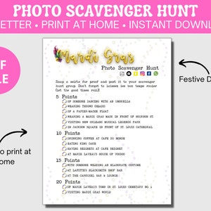 NOLA New Orleans Mardi Gras Photo Scavenger Hunt to Print at Home, US ...