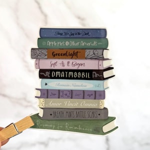 ドラコとハーマイオニーのブックスタックステッカー - ファンフィクション - ウォーターボトル、Kindle、ノートパソコン用 - ドラコとハーマイオニー - 最高のハッピーエンドコレクション！