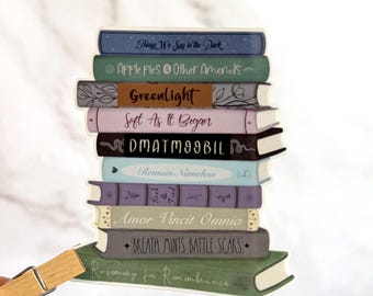 Dramione Book Stack Sticker - Fanfiction - for Water bottle, kindle, laptop - Draco and Hermione - BEST HEA Collection!