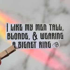 Dramione Sticker - Signet Ring - Fanfiction - for Water bottle, kindle, laptop - Draco and Hermione - I like my men