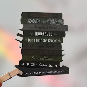 Dark Dramione Book Stack Sticker - Fanfiction - for Water bottle, kindle, laptop - Draco and Hermione - BEST Dark Collection!