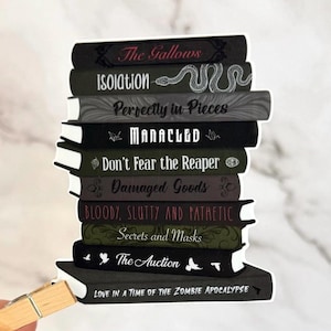 ダークドラミオニーブックスタックステッカー - ファンフィクション - 水筒、Kindle、ノートパソコン用 - ドラコとハーマイオニー - 最高のダークコレクション！