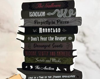 Dark Dramione Book Stack Sticker - Fanfiction - for Water bottle, kindle, laptop - Draco and Hermione - BEST Dark Collection!