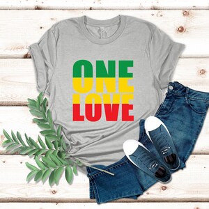 Bob Marley "One Love" T-Shirt: Vintage Reggae Music Tee image 2