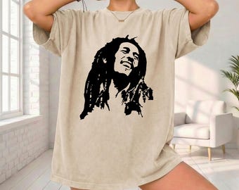 Comfort Colors Bob Marley Tee: Vintage Reggae Lyrics Shirt