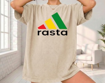 Rasta Reggae Music T-Shirt, Vintage Jamaican Colors Retro 90s Graphic Top
