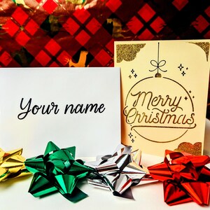 Carte Joyeux Noël Carte de Noël personnalisée avec enveloppe personnalisée et message secret