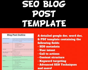 Blog Post Template w/ SEO Best Practices