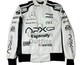 Brad Pitt F1 Black and White Racer Jacket, Brad Pitt F1 Bomber Jacket, F1 Racing Jacket