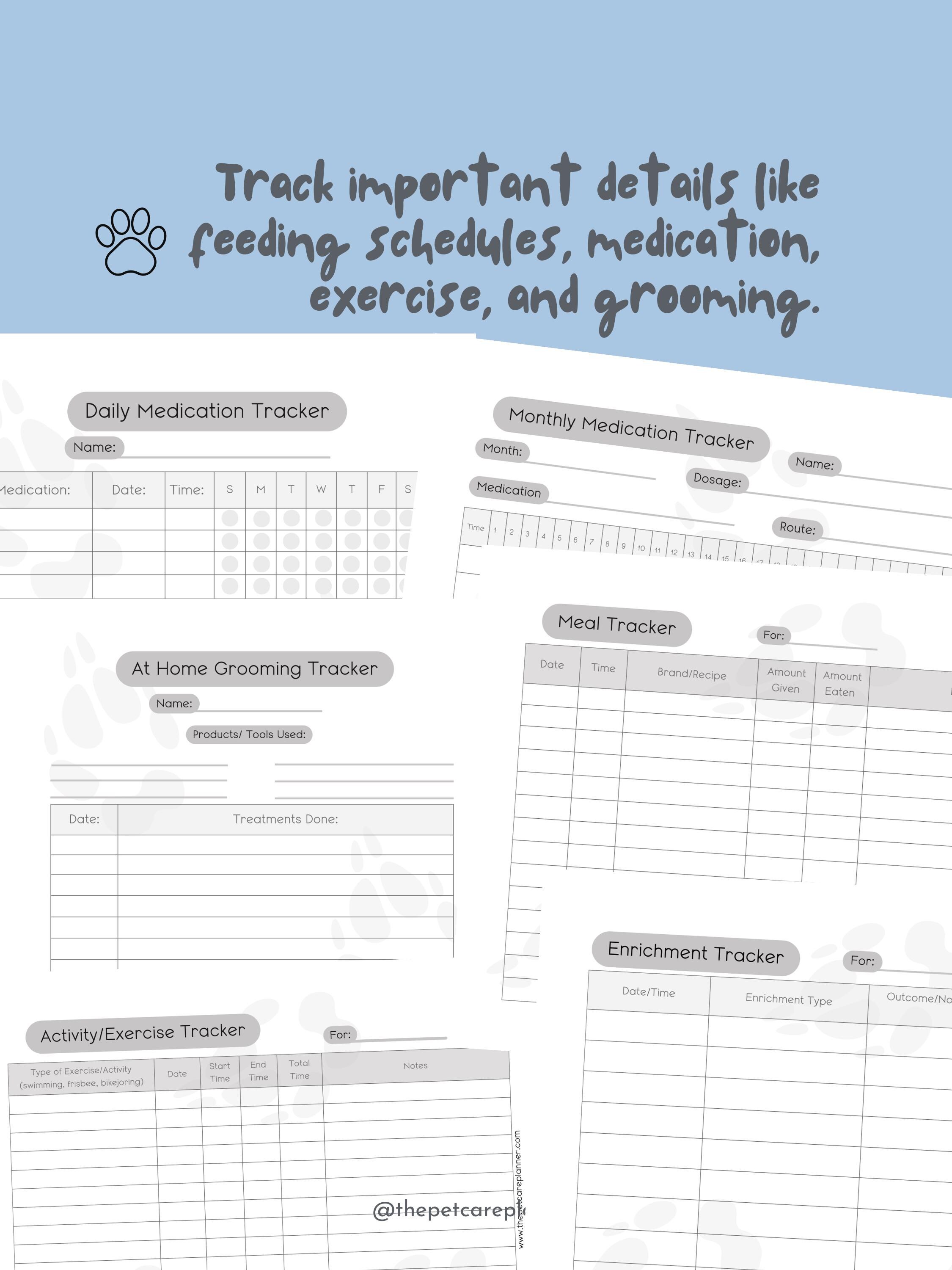 The Foster Dog Care Planner | Printable PDF | Track Organize Health and ...