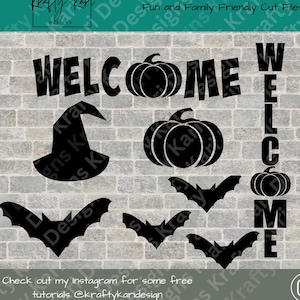 6 Halloween SVGs, Welcome Pumpkin SVG, Halloween SVG