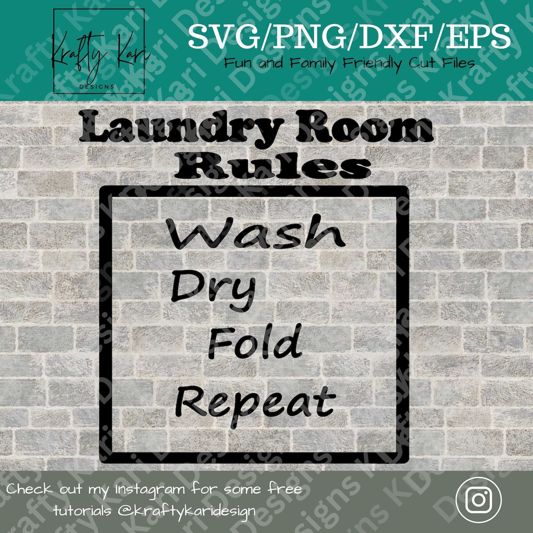 Laundry Room Rulessvg Laundry Quotesvg Mom Quote Svg Etsy