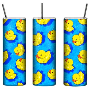 Personalised Tumbler- Rubber Ducky 20oz Tall Skinny Tumbler, Personalised Gift, Customisable Drink Bottle, Rubber Ducky You’re So Fun!