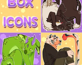 Furry Fursona Character Box Icon Commission