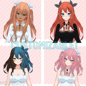 Customizable Vtuber/Premade Live 2D Vtuber Model Cute elf anime girl for vtubing streaming virtual streamer bust up/fully rigged!