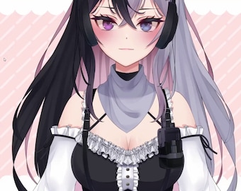 Customizable Anime Girl Vtuber Model: Fully Rigged, Fox/Cat (Digital Download)