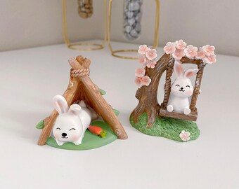 Adorable Bunny Figurine: Playroom Decor
