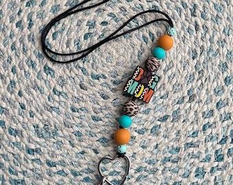 Dog Mom Beaded Lanyard | Colorful Pet Lover Gift