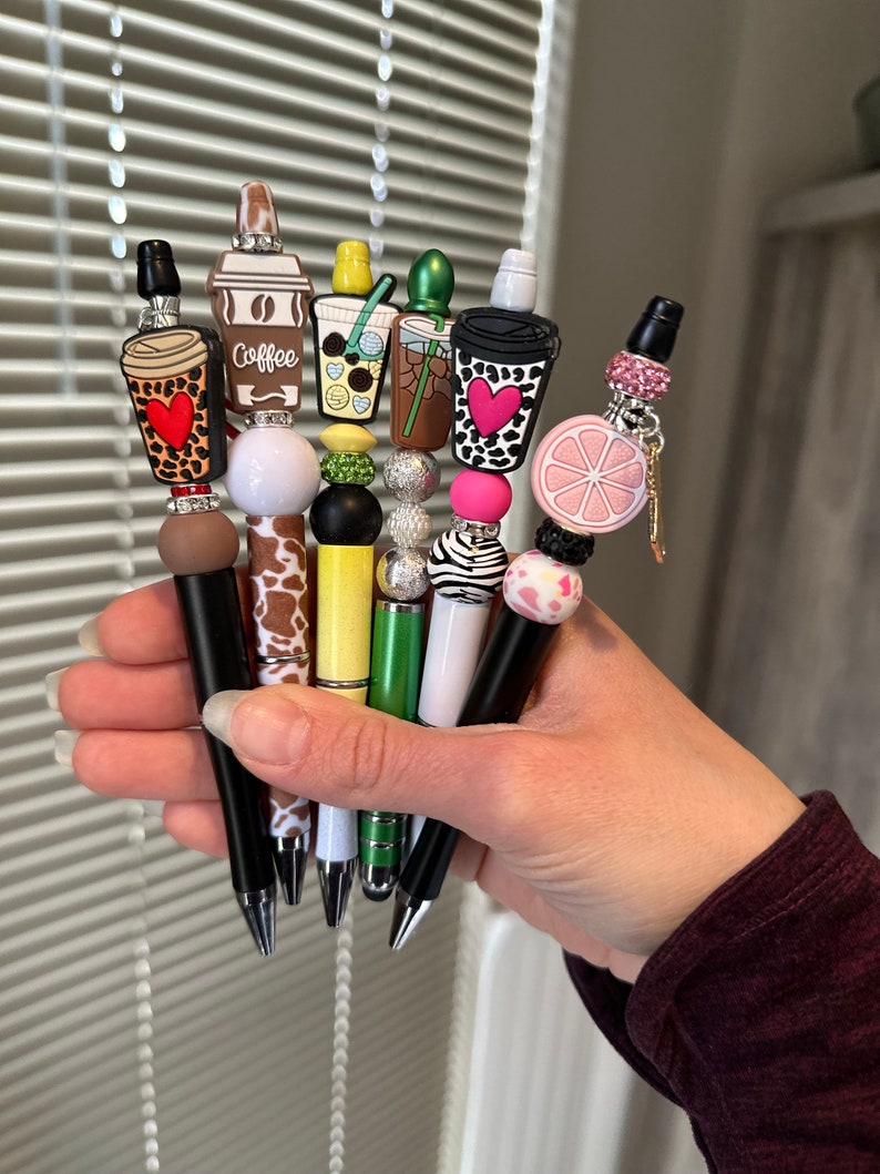 Beautiful Beaded Pens | Phone Stylus | Unique Pen | Coffeeholic | Pen ...