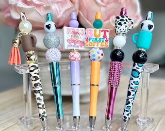 Beaded Mug Pen | Novelty Black Ink Pen, Funny Gift