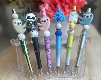 Beaded Pens for Work | Cute Office Supplies | Adorable animal pen | Pen collection | Novelty pens | Journaling Pen | Sloth Lover | Sloth pen