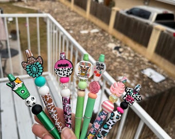 cute pens, beaded pens, handmade pens, western flair, coffee addict, kittens, pet lovers, teacher gifts, nurses, mom, Christian gifts, cute
