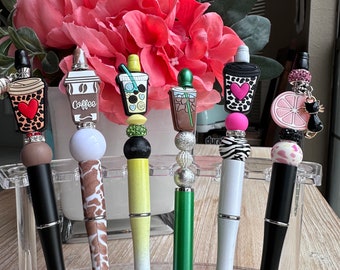 Beaded Coffee Pens | Fun Phone Stylus, Teacher Gift