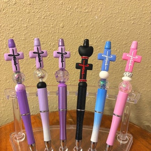 Fun Beaded Pens | Colorful Pens | Faith Inspired Pens | Cross Pen | Teacher Pen | Christian Gifts | Gifts for Coworkers | Christian pens