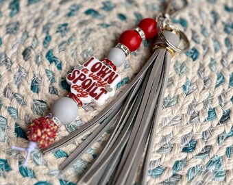 Dog Mom Beaded Keychain | "Spoiled Dog" Charm, Handmade Accessory