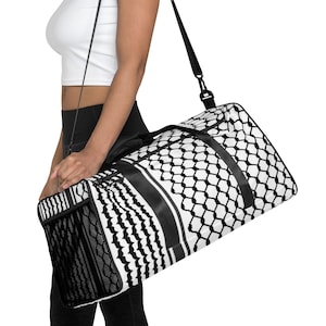 Palestine keffiyeh Duffle bag kufiyah texture arabic design free gaza stop war peace in the middle ease unique design HQ