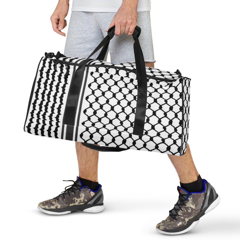 Palestine keffiyeh Duffle bag kufiyah texture arabic design free gaza stop war peace in the middle ease unique design HQ