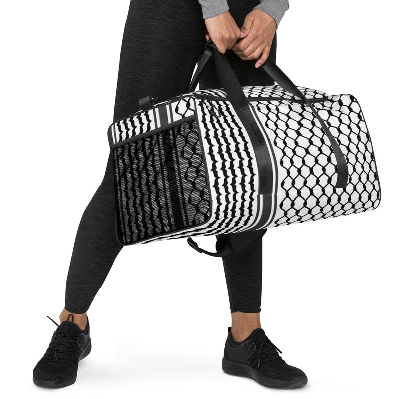 Palestine keffiyeh Duffle bag kufiyah texture arabic design free gaza stop war peace in the middle ease unique design HQ