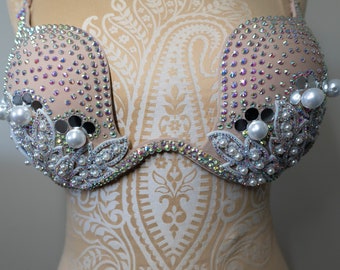 Strass Burlesque BH, Karneval Bühnenkostüm, Bauchtanz