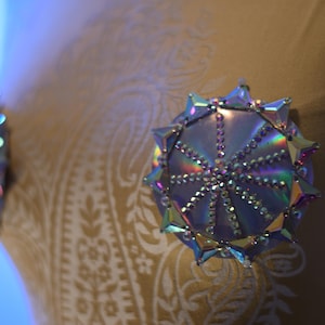 Burlesque disco rave silver pasties, festival wear, carnival accessories