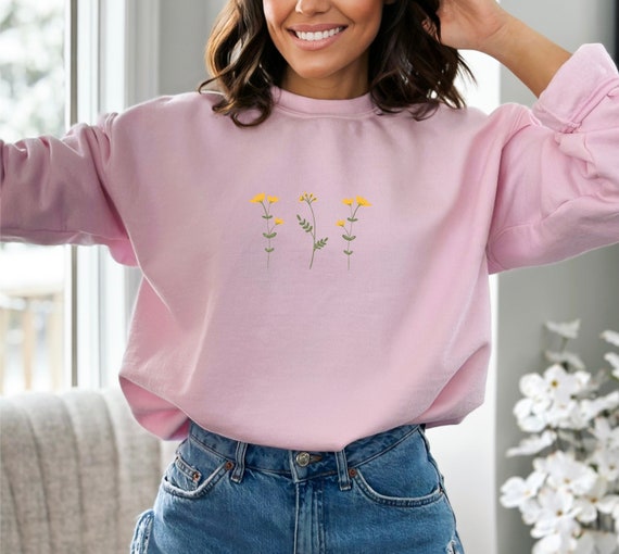 Yellow wildflower best sale sweatshirt