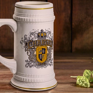 Bavarian Style Personalized Beer Stein Customizable Mug for Groomsmen, Rootbeer Mug, Wedding or Best Man Gift Idea - Father&#39;s Day Beer Stein