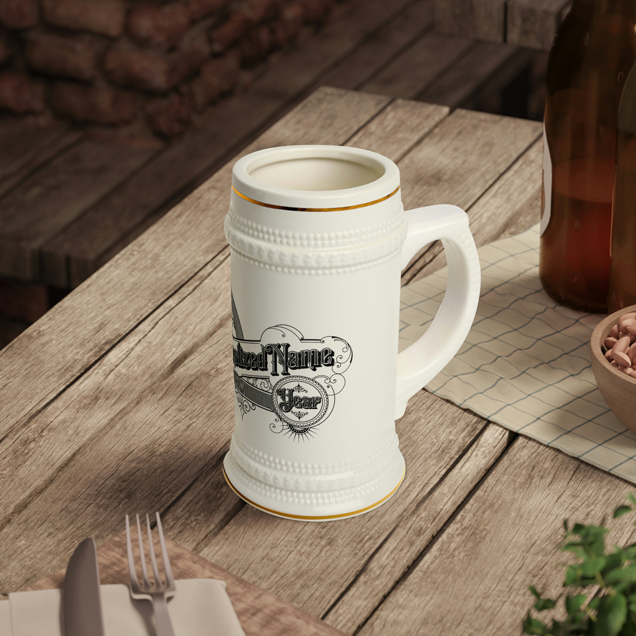 Vintage Style Personalized Beer Stein Customizable Name and - Etsy