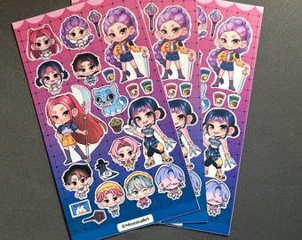 Kpop Demon Hunters Vinyl Sticker Sheet