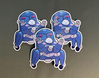 Blushing Chibi Tachikoma [Ghost In The Shell] Vinyl Sticker