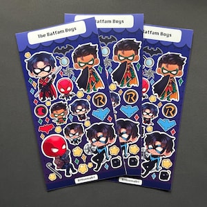Batfam Boys Vinyl Sticker Sheet