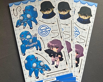 Ghost in the Shell [Laughing man] Vinyl Sticker Sheet