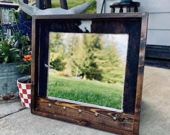 Cowhide Mirror | Western Home Decor