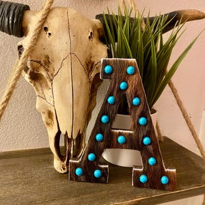 7 inch Cowhide Letter | Western Monogram A