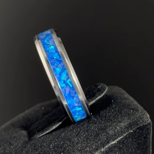 Tanzanite and Opal Inlay Ring - The Arctic Blast